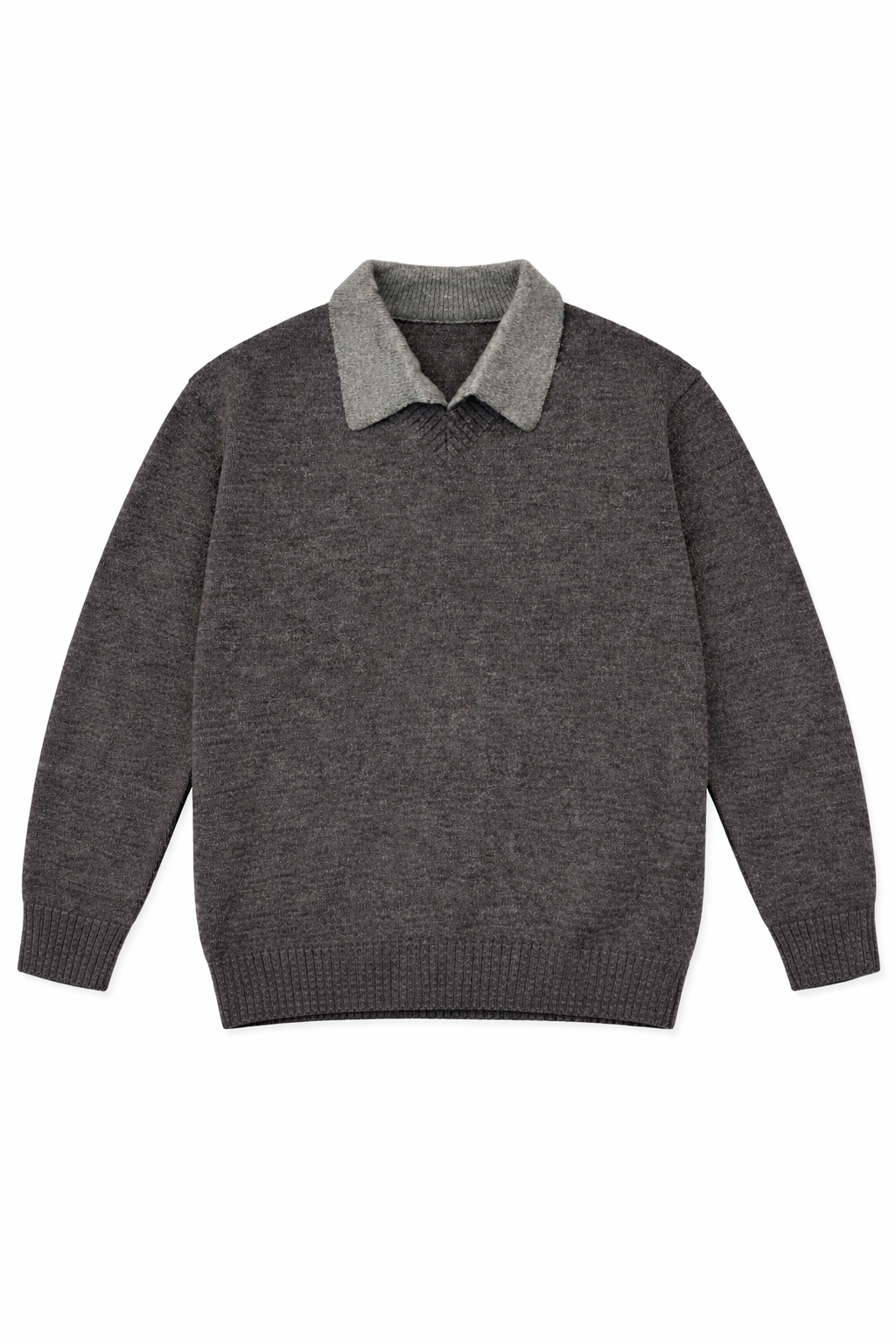 Men's Ribbed Hem Long Sleeve Sweater
