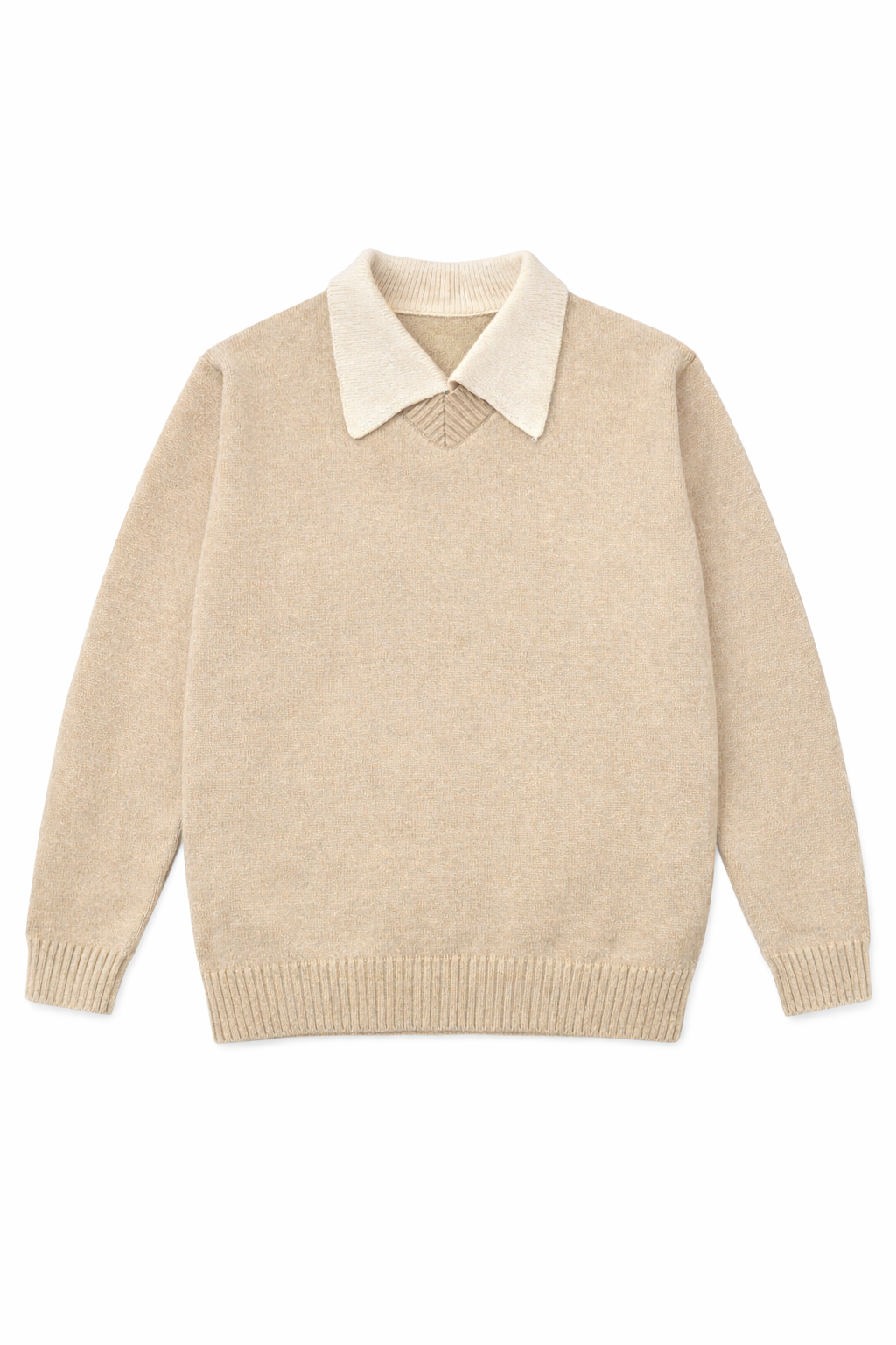 Men's Ribbed Hem Long Sleeve Sweater