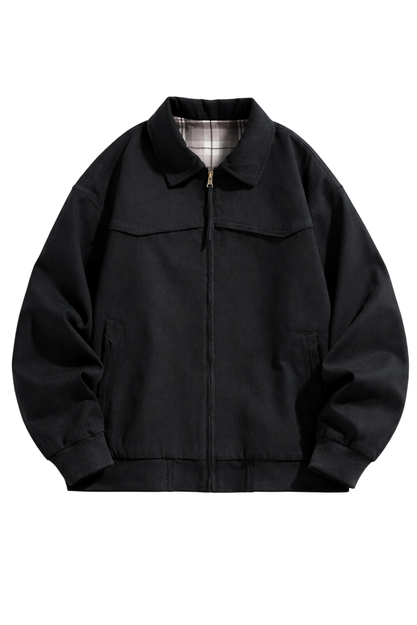 Men's Full Size Zip Up Long Sleeve Jacket