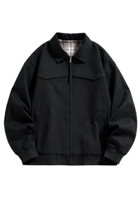 Men's Full Size Zip Up Long Sleeve Jacket