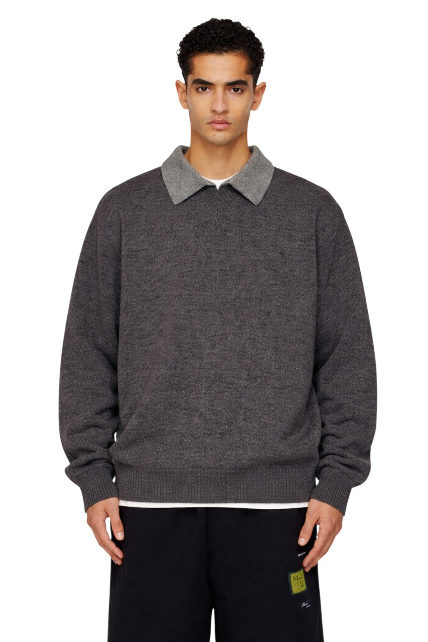 Men's Ribbed Hem Long Sleeve Sweater