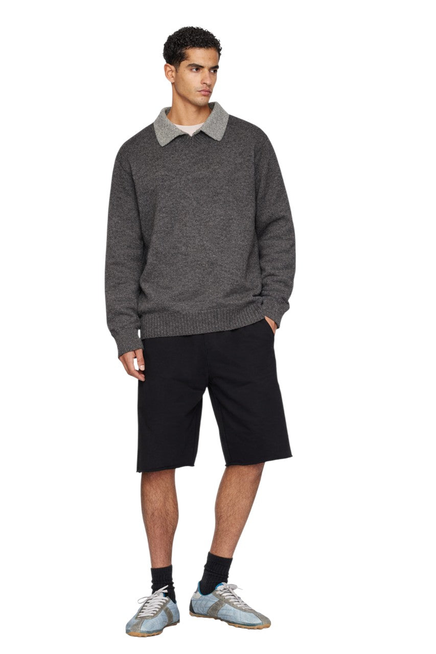 Men's Ribbed Hem Long Sleeve Sweater