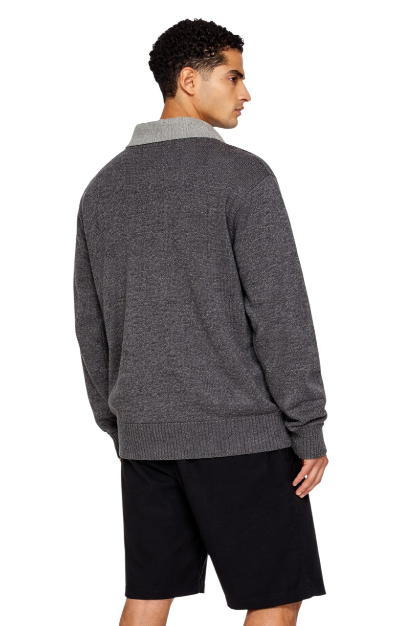 Men's Ribbed Hem Long Sleeve Sweater