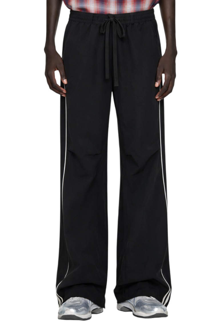 Men's Stripe Wide Leg Cargo Pants