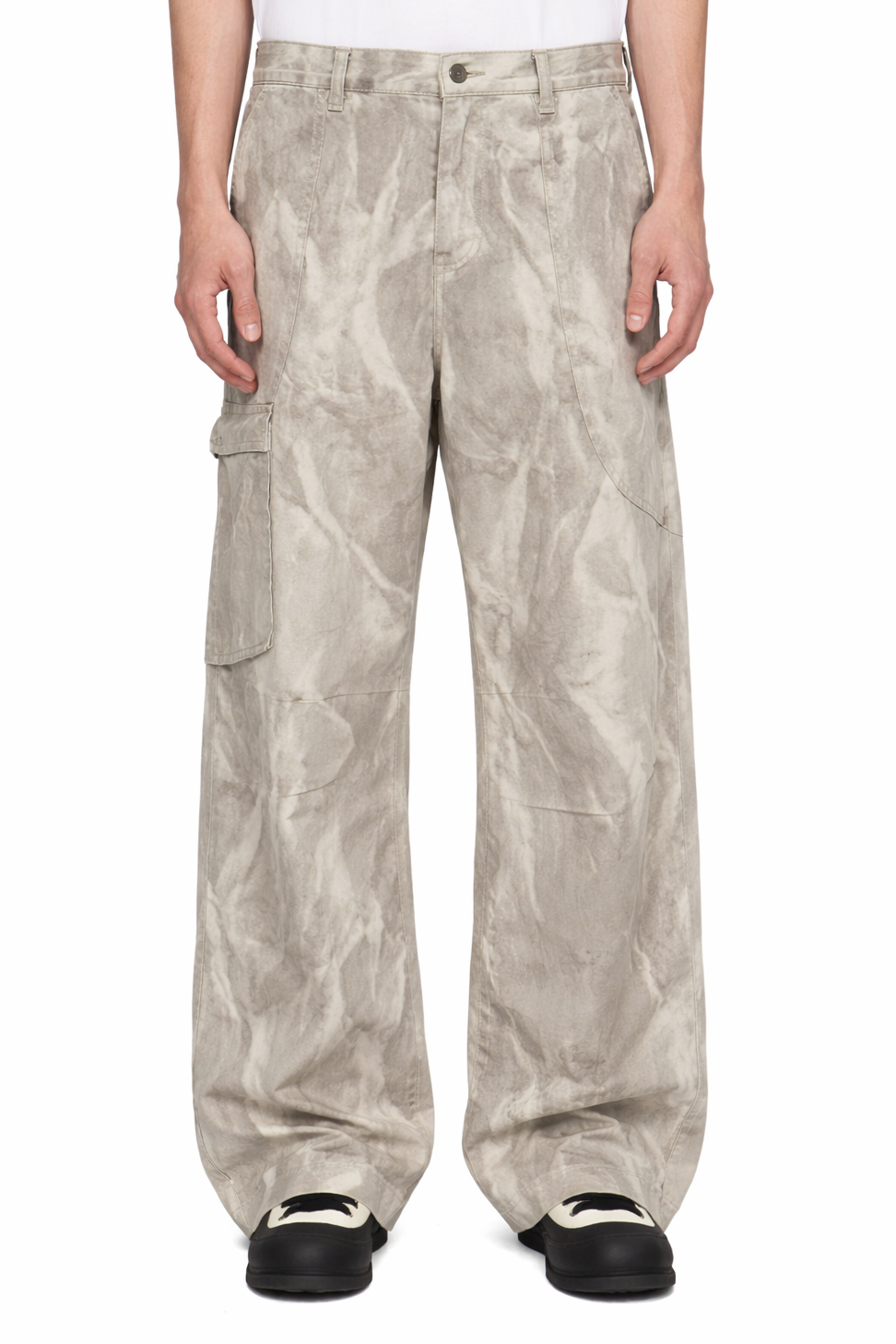 Men's Full Size Tie-dye Loose Fit Cargo Pants Plus Size