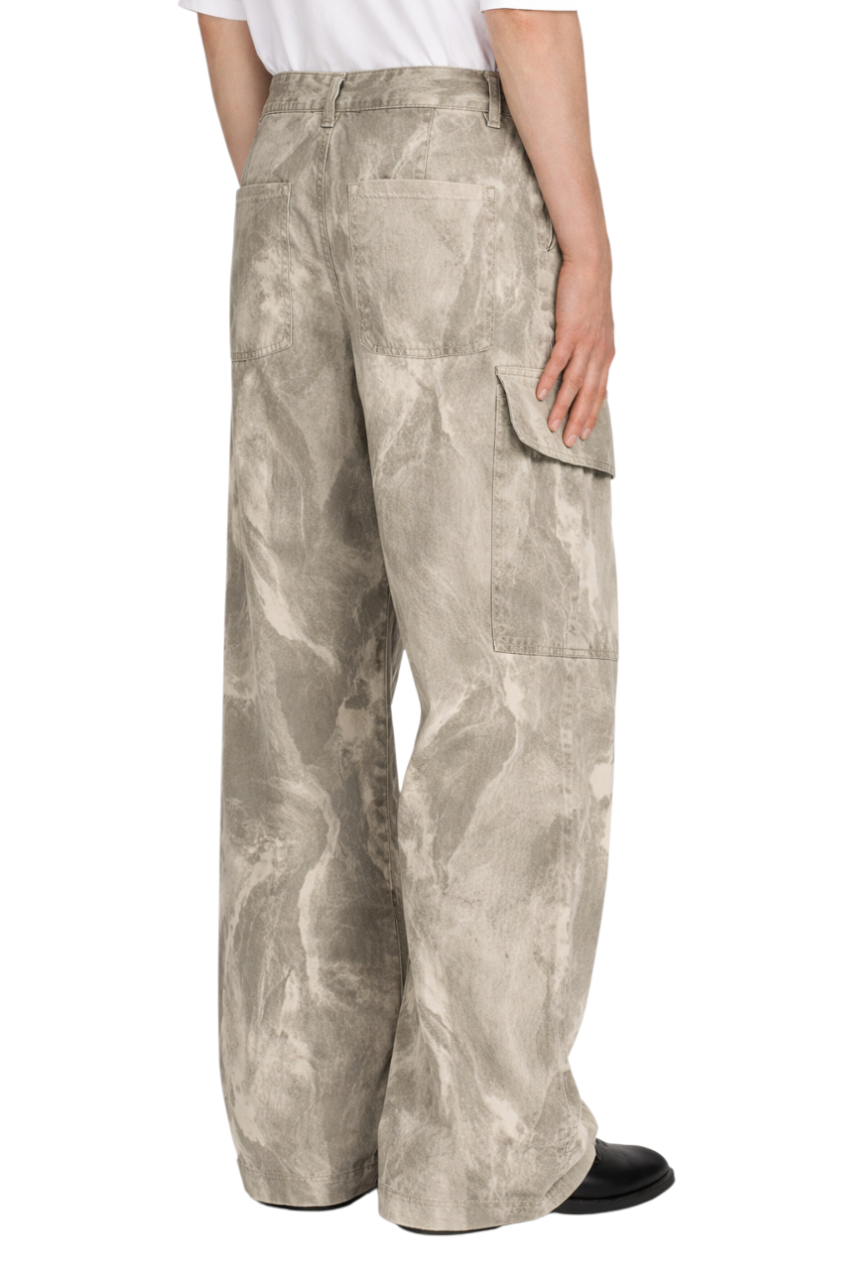 Men's Full Size Tie-dye Loose Fit Cargo Pants Plus Size