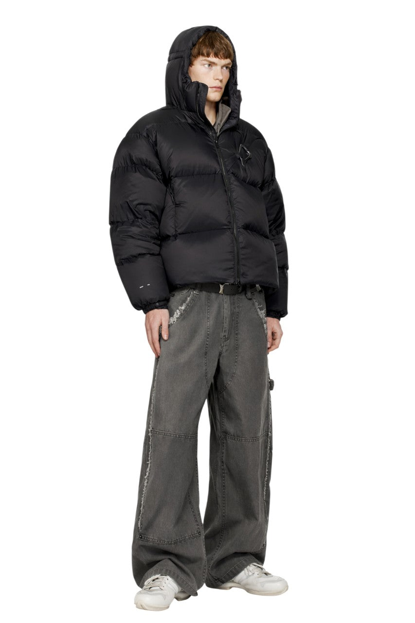 Men's Raw Hem Wide Leg Pants
