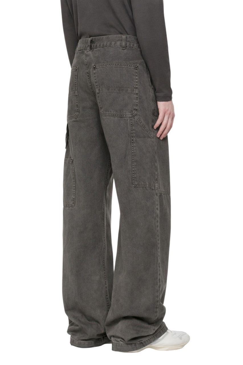 Men's Raw Hem Wide Leg Pants