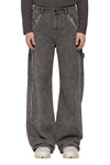 Men's Raw Hem Wide Leg Pants