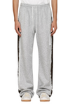 Men's Drawstring Patchwork Plaid Wide Leg Pants
