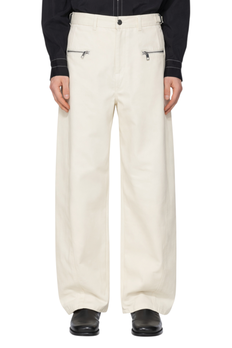 Men's Wide Leg Cargo Pants with Zipper Closure Pockets