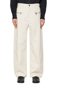 Men's Wide Leg Cargo Pants with Zipper Closure Pockets