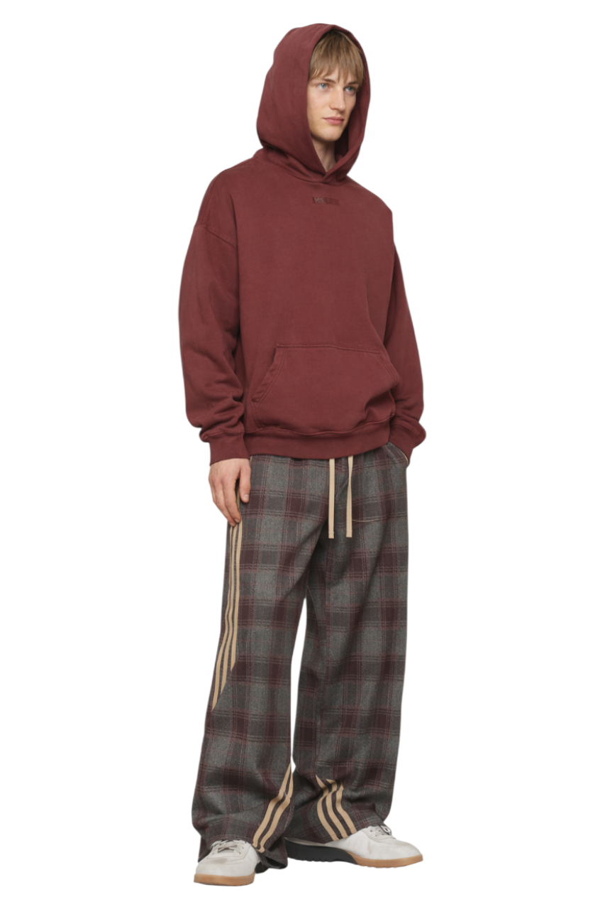 Men's Plaid Wide Leg Casual Pants
