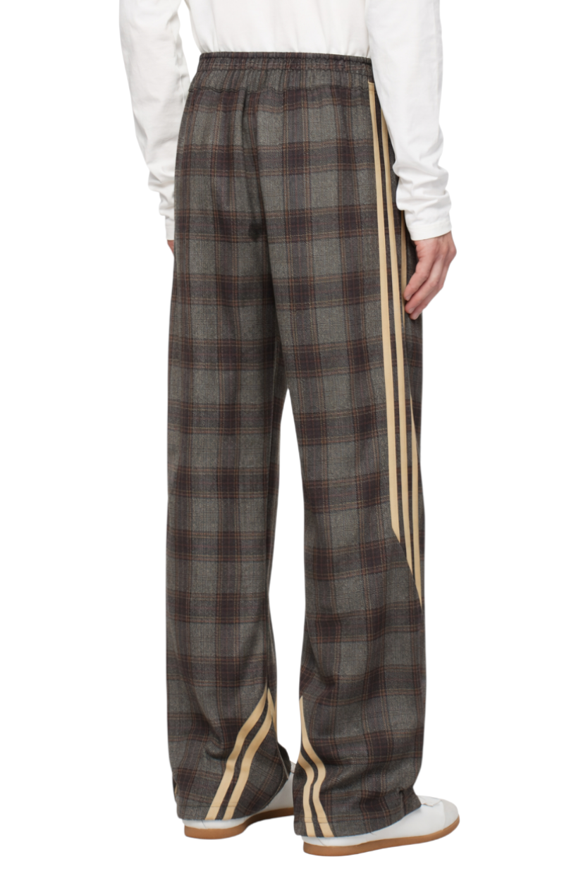 Men's Plaid Wide Leg Casual Pants