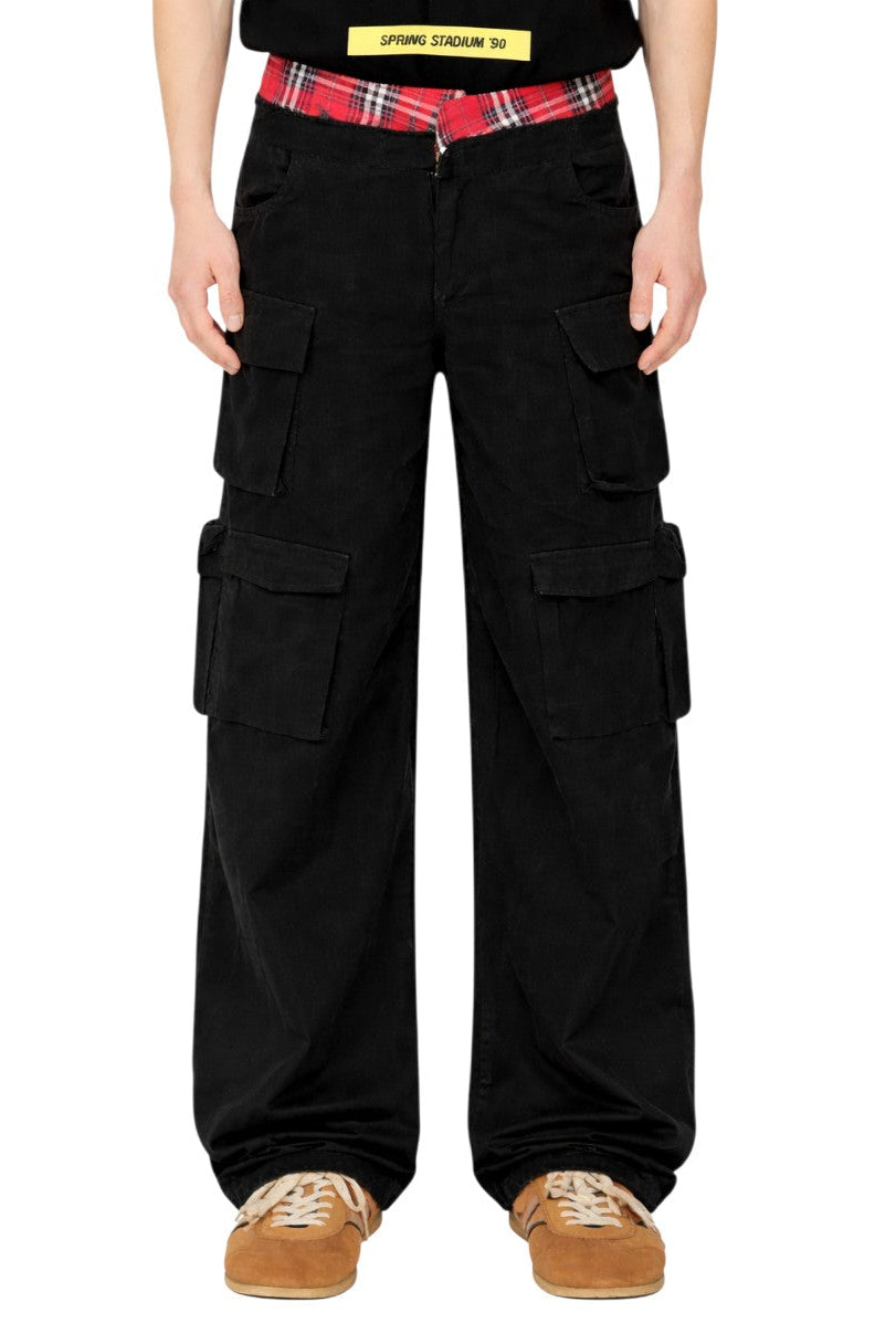 Men's Plaid Wide Leg Pants