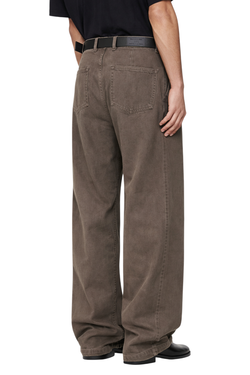 Men's Washed Wide-Leg Cargo Pants