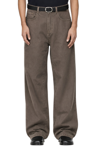 Men's Washed Wide-Leg Cargo Pants