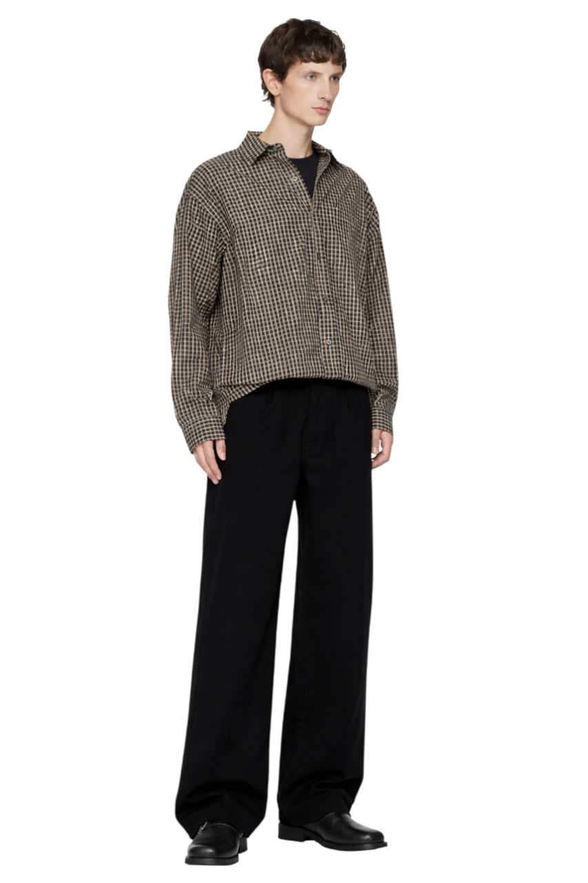 Men's Washed Wide-Leg Cargo Pants