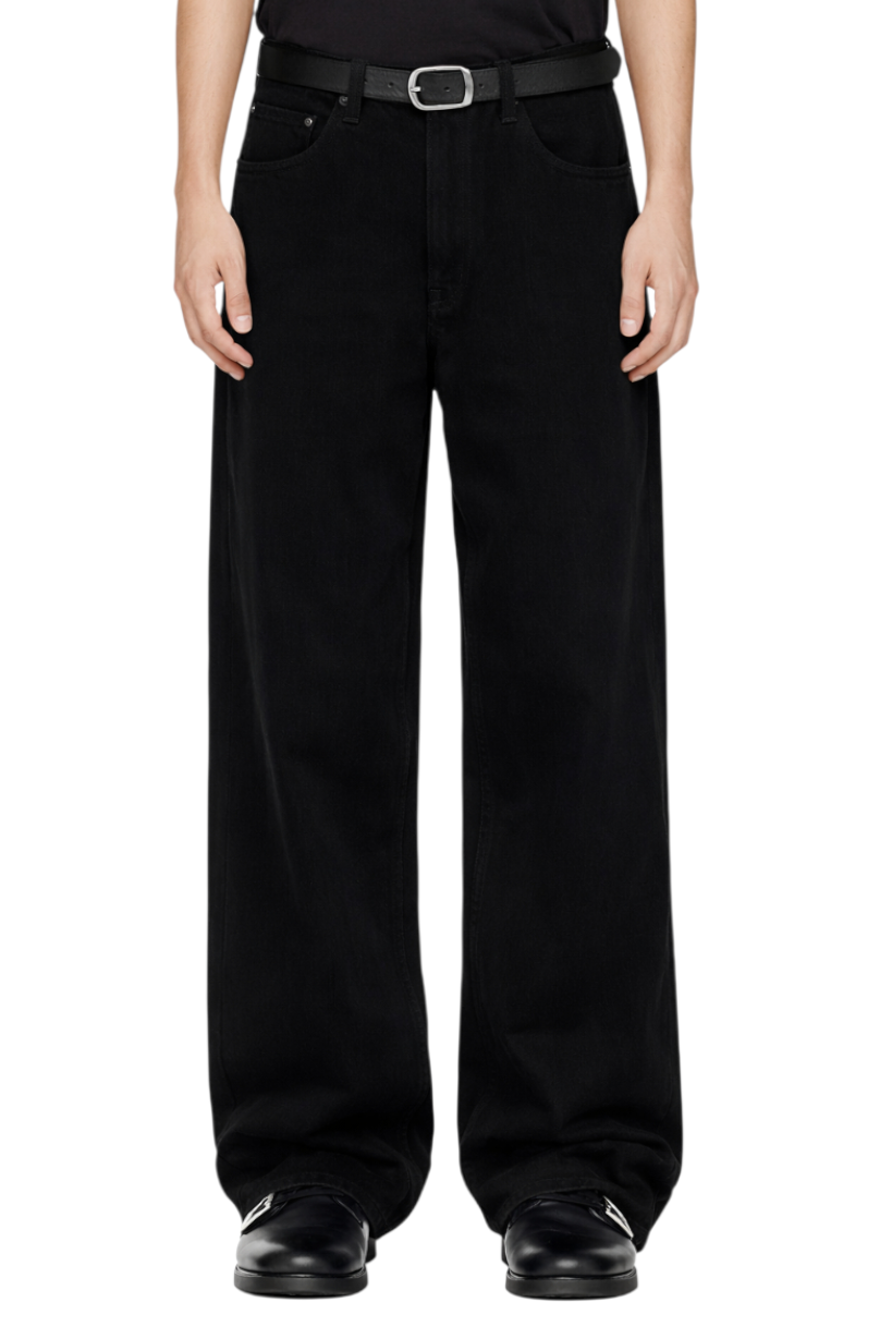 Men's Washed Wide-Leg Cargo Pants