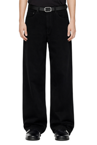 Men's Washed Wide-Leg Cargo Pants