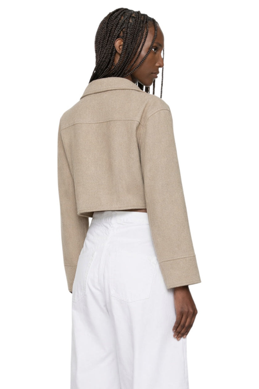 Wool Blend Long Sleeve Outerwear