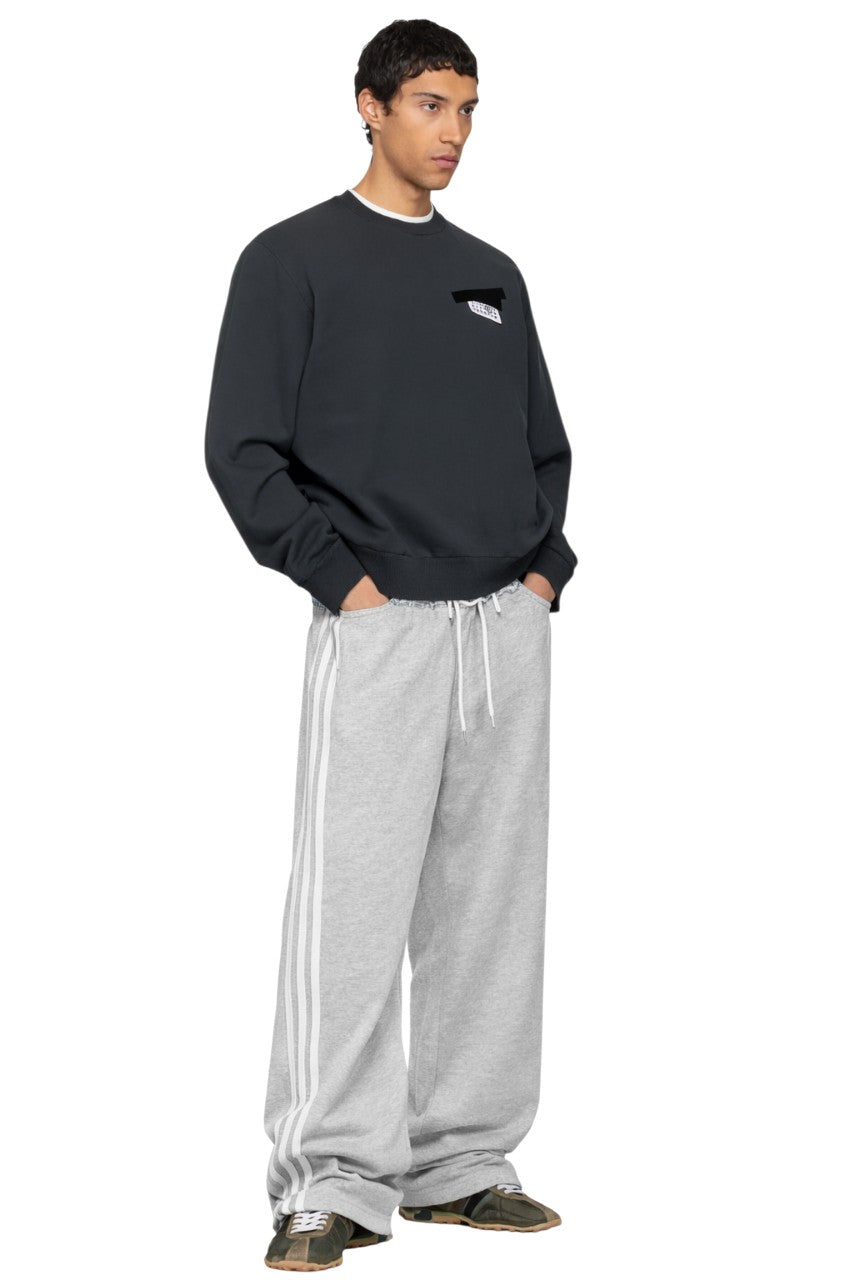 Men's Contrast Plaid Waistband Drawstring Wide Leg Pants