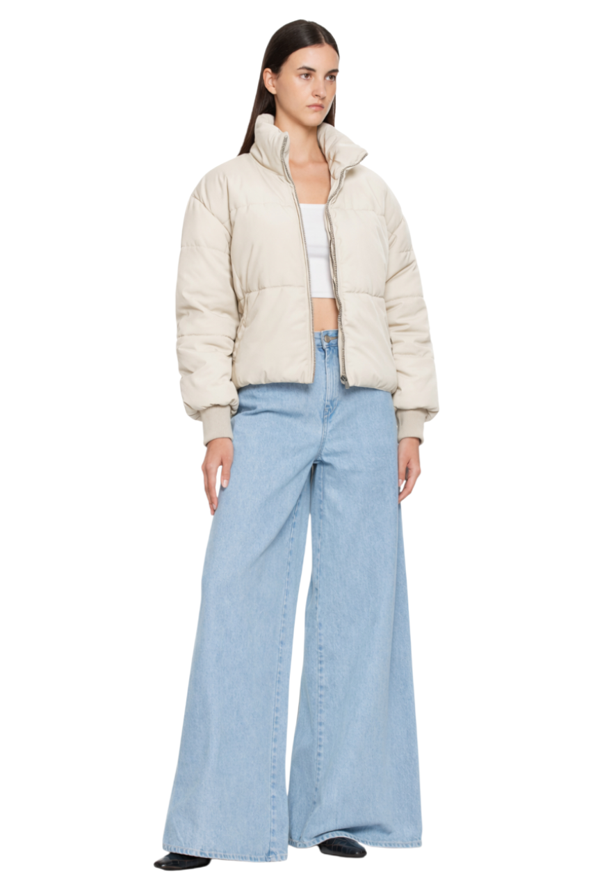 Zip Up Turtleneck Long Sleeve Puffer Jacket