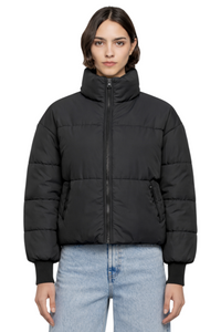 Zip Up Turtleneck Long Sleeve Puffer Jacket