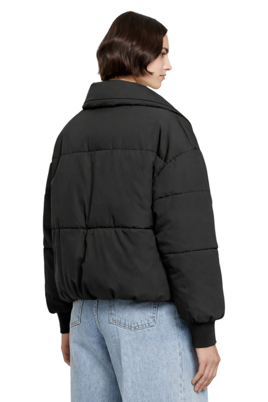 Zip Up Turtleneck Long Sleeve Puffer Jacket