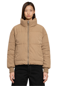 Zip Up Turtleneck Long Sleeve Puffer Jacket
