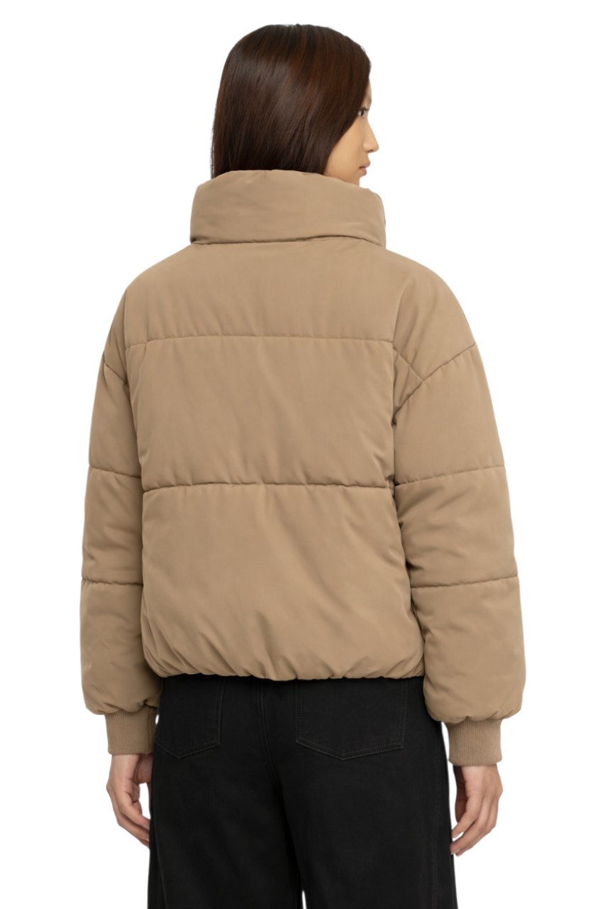 Zip Up Turtleneck Long Sleeve Puffer Jacket