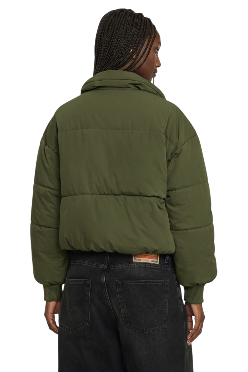 Zip Up Turtleneck Long Sleeve Puffer Jacket