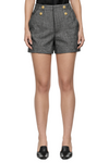 High-Waisted Tweed Shorts