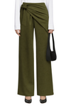 Wrap Waist Wide Leg Pants