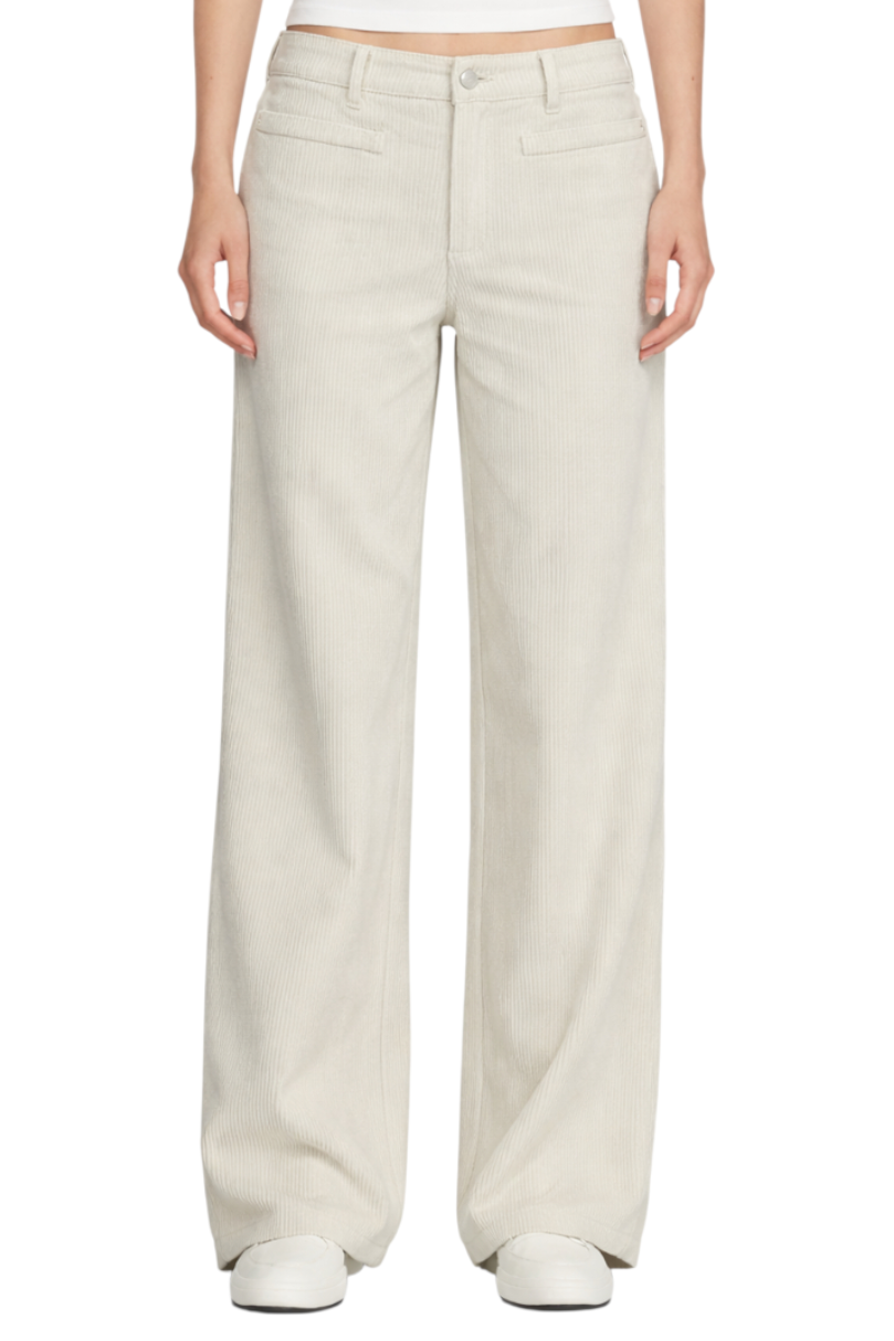 High Waist Corduroy Wide Leg Pants