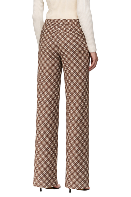 Plaid High-Waisted Wide Leg Pants