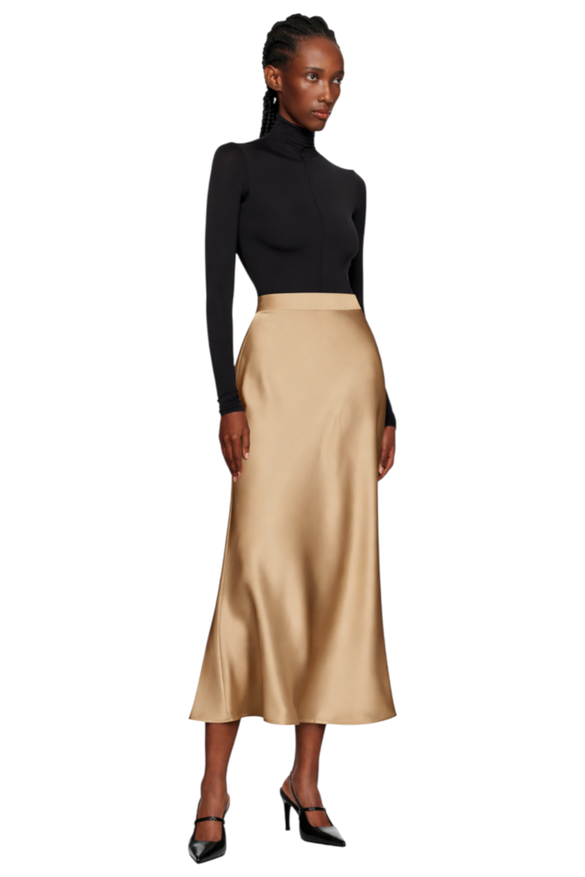 Satin Midi Skirt