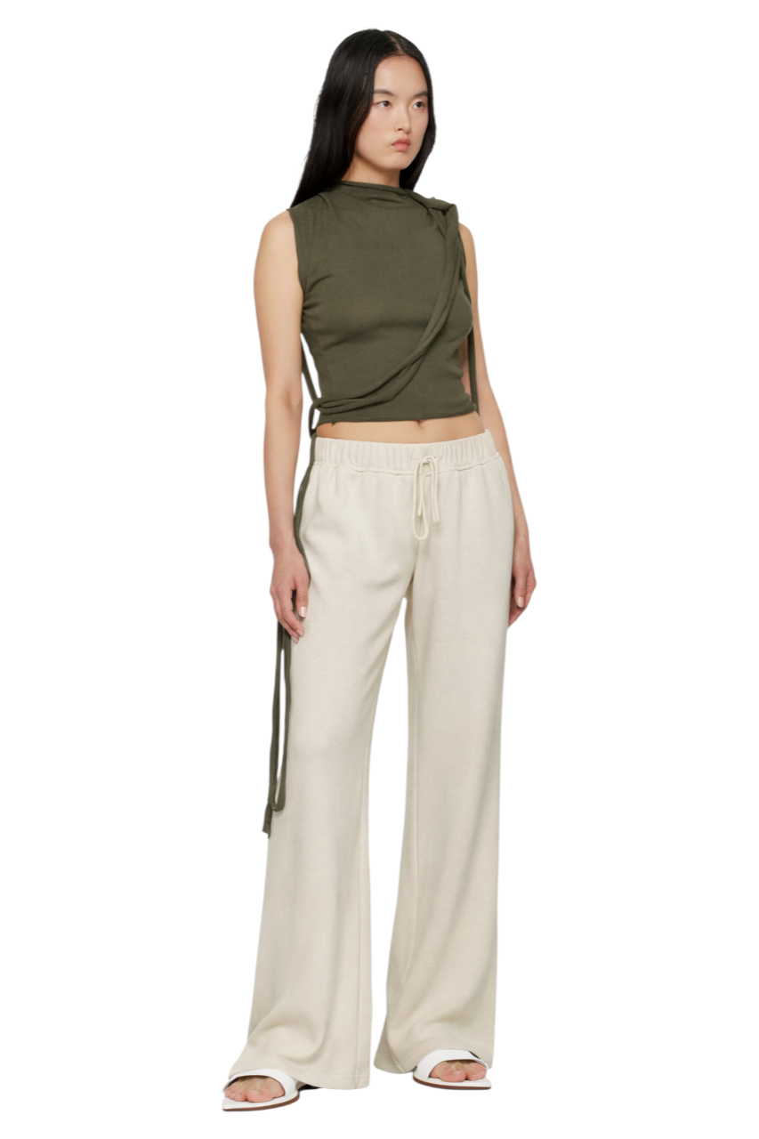 Drawstring Wide Leg Pants