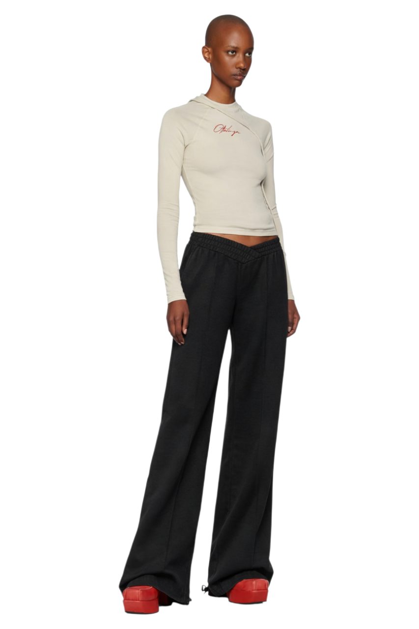 Elastic Waist Wide Leg Pants