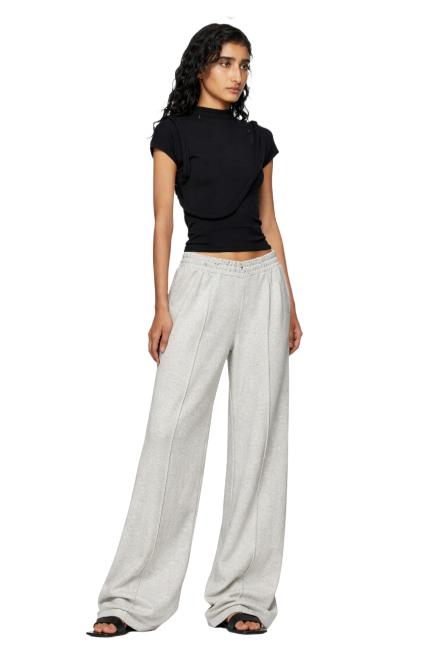 Elastic Waist Wide Leg Pants