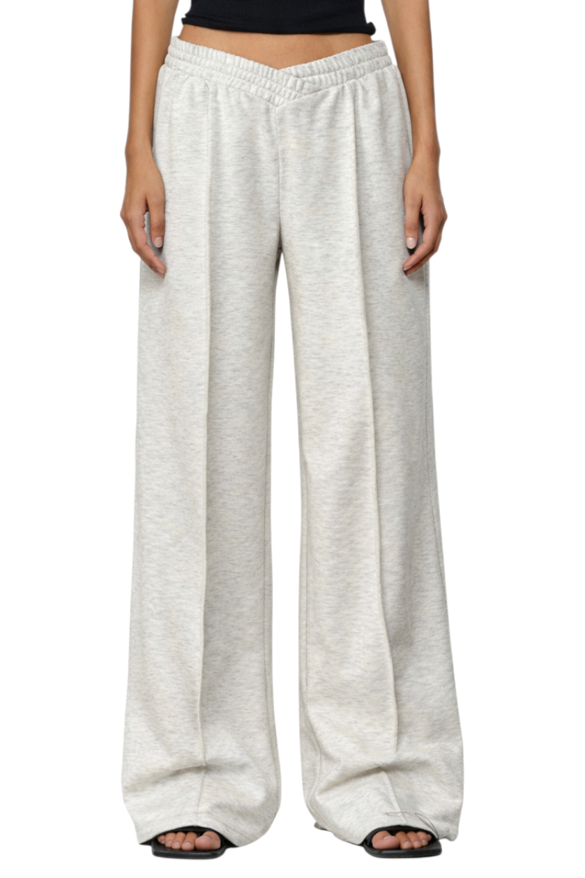 Elastic Waist Wide Leg Pants