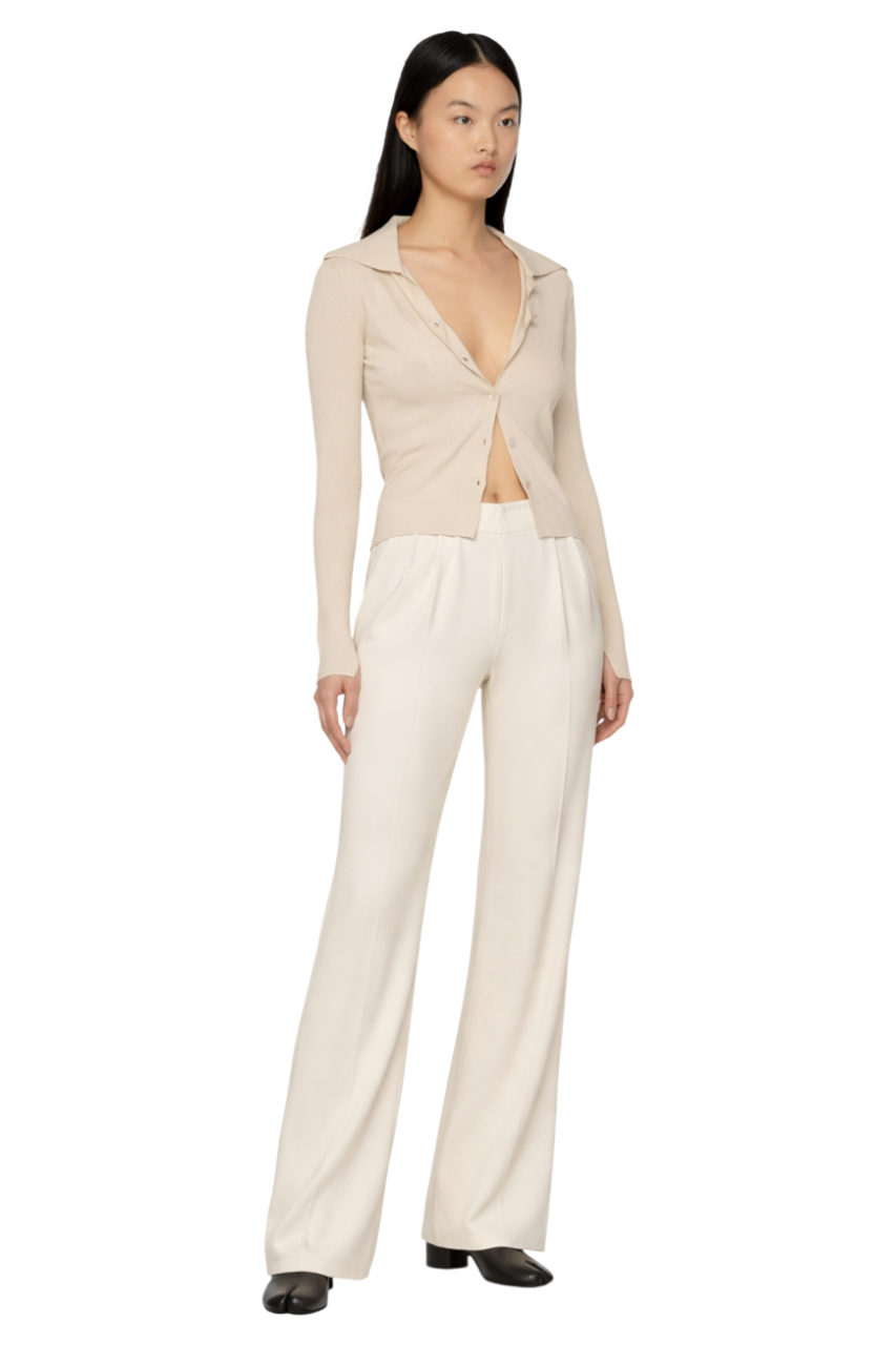 Elastic Waist Wide Leg Pants