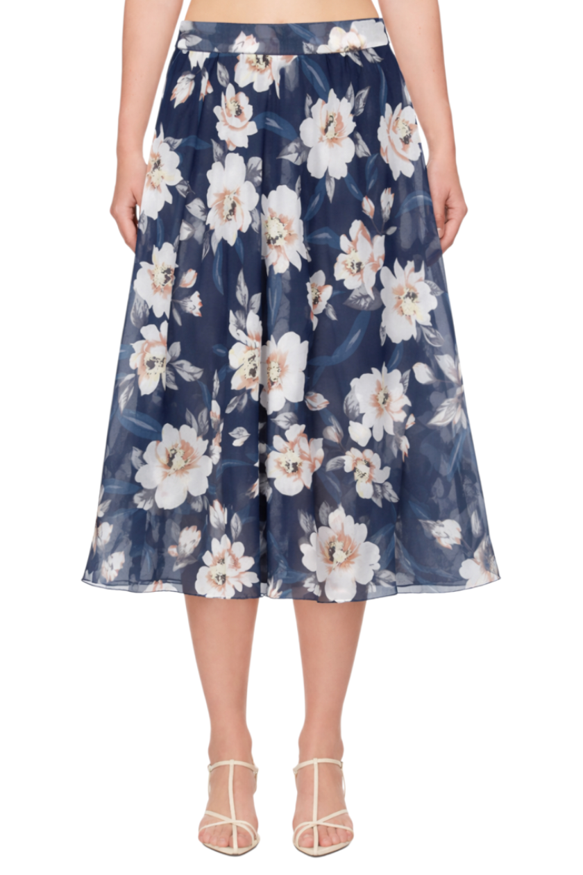 Floral Tie-Waist Skirt