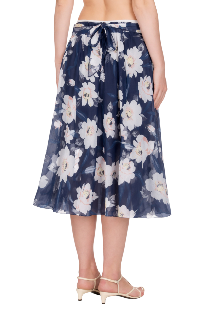 Floral Tie-Waist Skirt