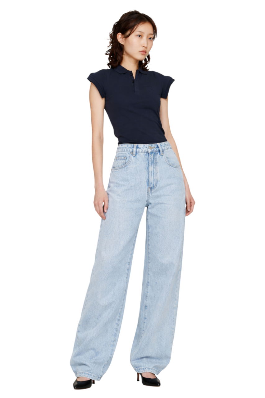 High-Waisted Wide Leg Jeans