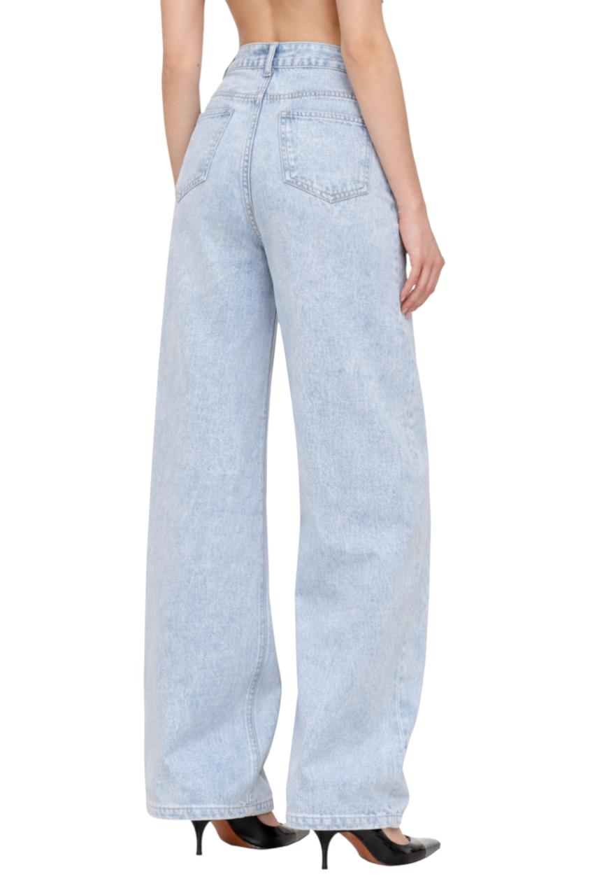High-Waisted Wide Leg Jeans