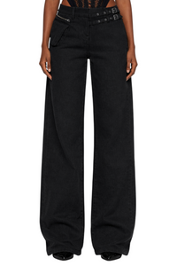 Wide Leg Jeans with Pockets