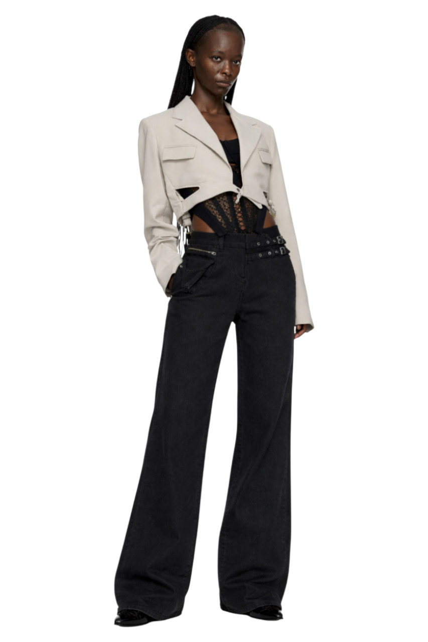 Wide Leg Jeans with Pockets