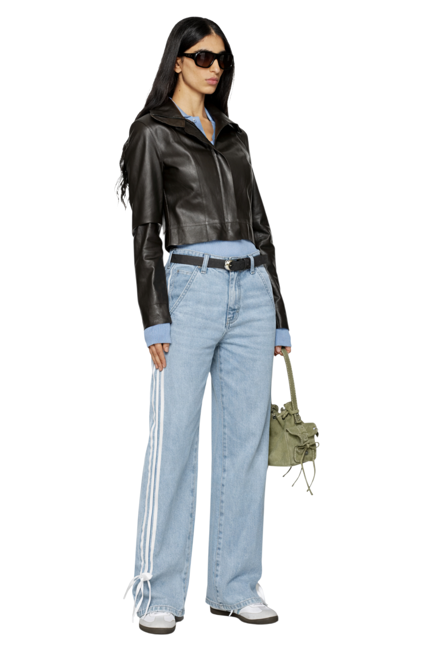 Side Striped Loose Fit Jeans