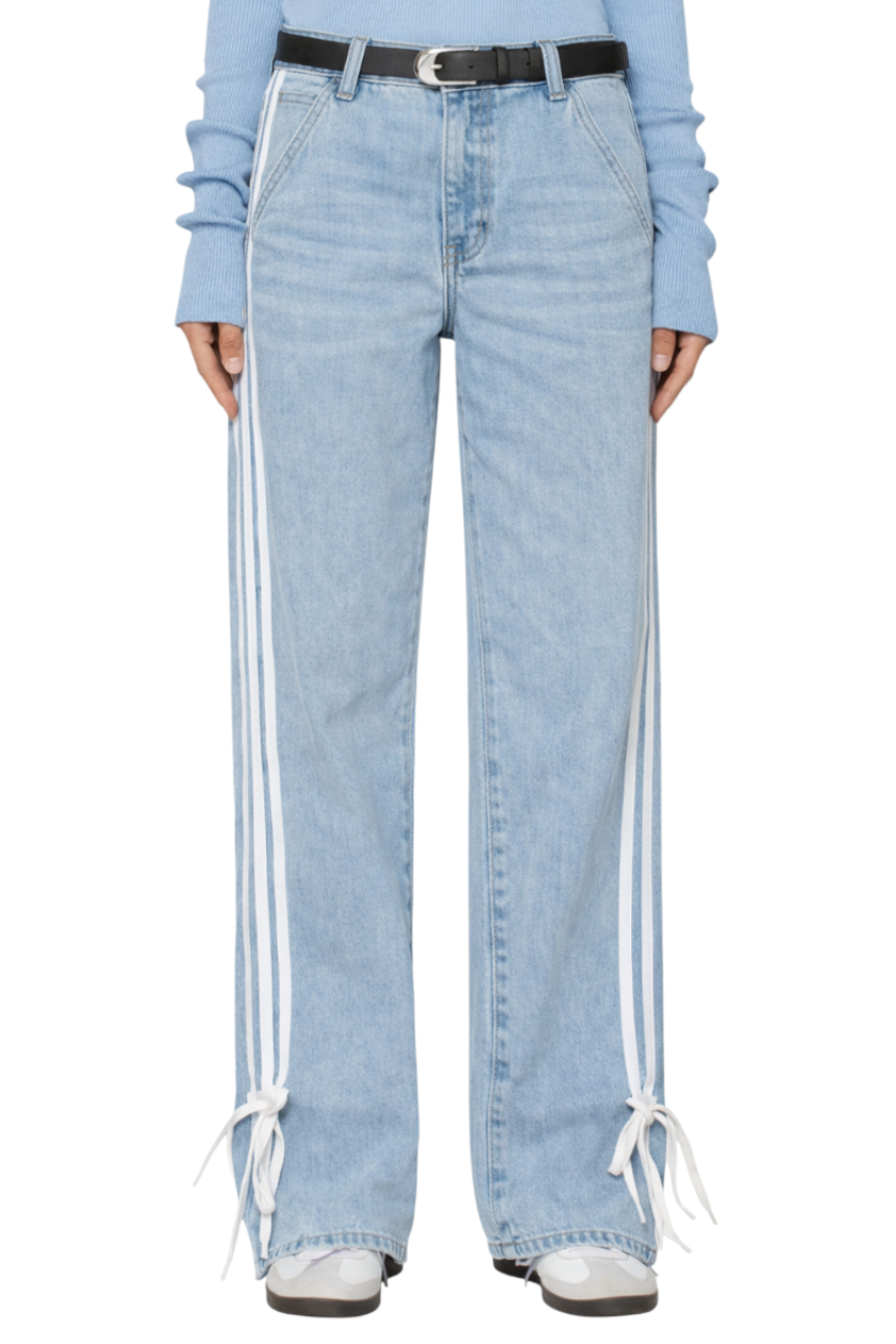 Side Striped Loose Fit Jeans